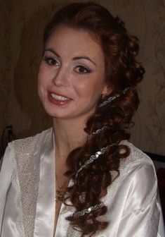 Cвадебная прическа «18369 с собранными волосами