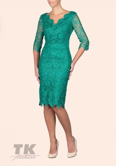 Вечернее платье ПРИМУЛА-T54803. С прямой юбкой, короткое без шлейфа.