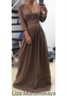 Вечернее платье S58456. А-силуэт, длинное без шлейфа.