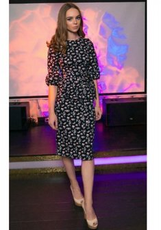 Вечернее платье S58457. С прямой юбкой, длинное со шлейфом.